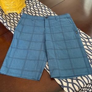 O’Neill hybrid mens shorts, size 29.  Navy and denim blue in color.